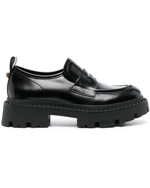 Ash Genial Stud 50mm レザーローファー - ブラック