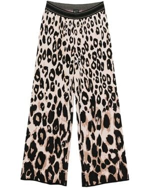 Marc Cain Pantalones con animal print - Blanco
