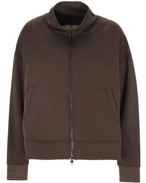 Lorena Antoniazzi Sweatshirt mit Reißverschluss - Braun