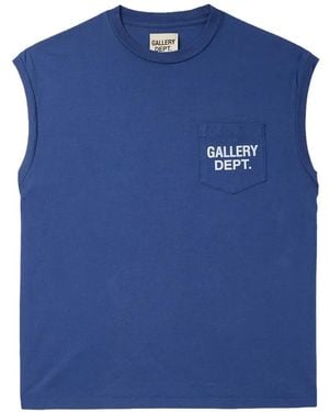 GALLERY DEPT. Logo-Print Sleeveless T-Shirt - Blue