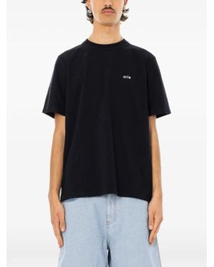 Arte' Camiseta Con Logo Bordado - Negro