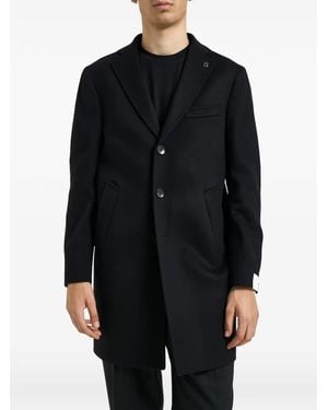 BRERAS Milano Manteau Boutonné À Revers Crantés - Black