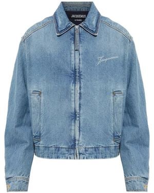 Jacquemus The De-Nîmes Canevas Zip-Up Denim Jacket - Blue