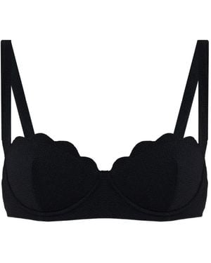 Marysia Swim Top Bikini North Con Bordo A Smerlo - Nero