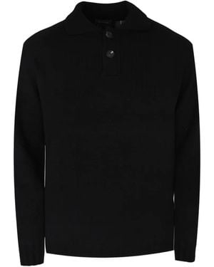 Tagliatore Voltaire Long-Sleeve Polo Shirt - Black