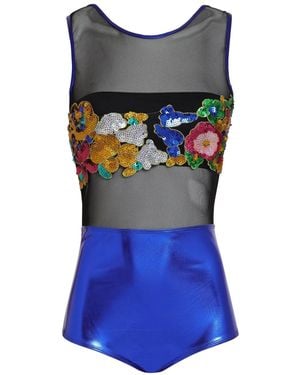 Brigitte Bardot Carnaval/Festival Jardim Bodysuit - Blue
