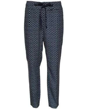Weekend by Maxmara Polka-Dot Tie-Waist Pants - Blue