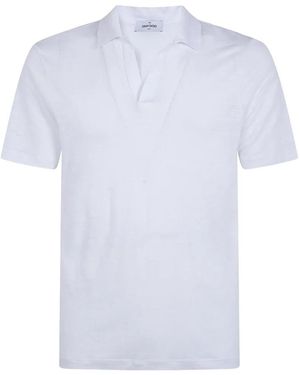 Gran Sasso V-Neck Polo Shirt - White