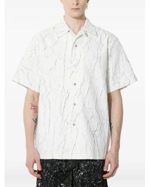 Han Kjobenhavn Crackle-Print Short-Sleeve Shirt - White