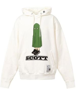 Maison Mihara Yasuhiro Scott-Print Hoodie - White