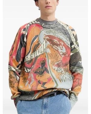 Desigual Gerippter Strickpullover - Grau