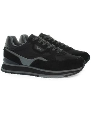 Harmont & Blaine Panelled Lace-Up Trainers - Black