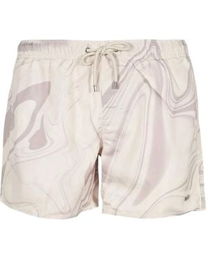 BALR Swirl-Print Shorts - Natural