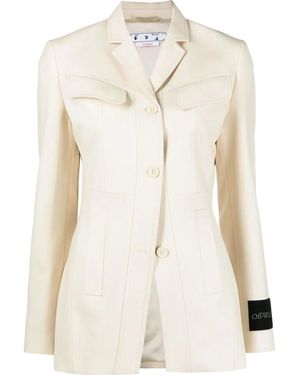 Off-White c/o Virgil Abloh Single-breasted Blazer - Natural