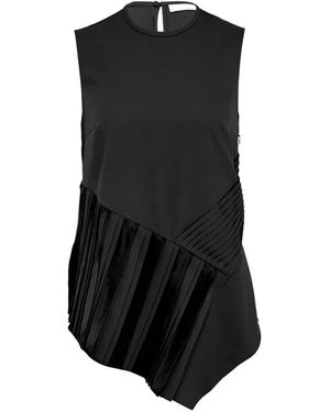 Club21 Pleated Asymmetric Top - Black