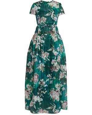 Erdem Abendkleid Mit Blumen-Print - Grün
