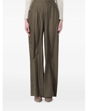 Ter Et Bantine Wide-Leg Silk Trousers - Brown
