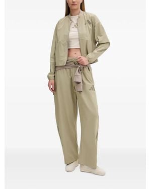 adidas Z.N.E. Logo-Print Track Trousers - Natural