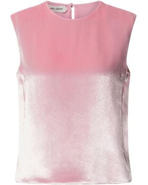 Alberta Ferretti Mouwloze Top Met Satijnen Effect - Roze
