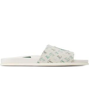Jimmy Choo X Malbon Graphic-Print Slides - White