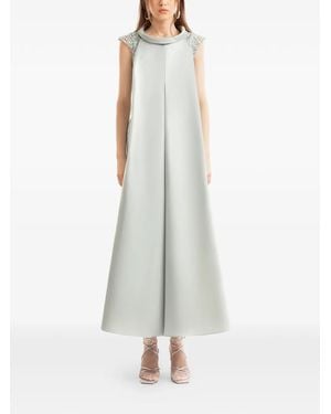 Gemy Maalouf Short-Sleeves Midi Dress - White