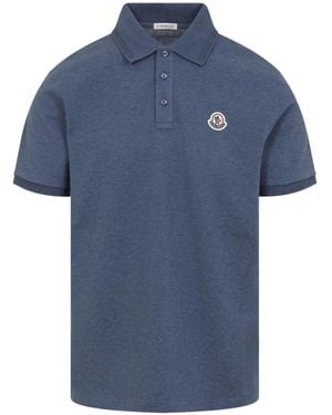 Moncler Logo-embroidered Polo Shirt - ブルー