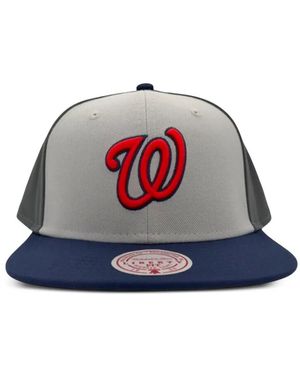 Mitchell & Ness Nationals Baseballkappe Mit Stickerei - Blau