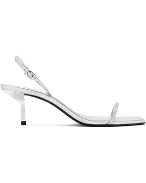 SCHUTZ SHOES Judith Square-Toe Heeled Sandals - White
