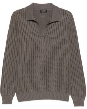 Dell'Oglio Openwork Jumper - Grey