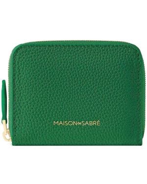 Maison De Sabre Small Leather Zip-Fastening Wallet - Green