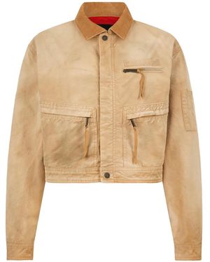 DSquared² Garment-Dyed Bomber Jacket - Natural