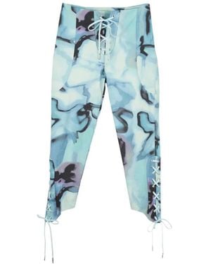 Collina Strada Baneberry Lace-Up Trousers - Blue