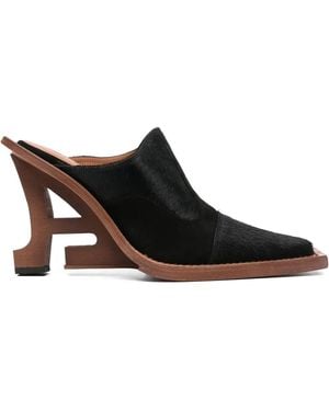 Ahluwalia Mules Bhana con tacón de 115 mm - Marrón