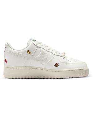 Nike Air Force 1 Low Embroidered Trainers - White