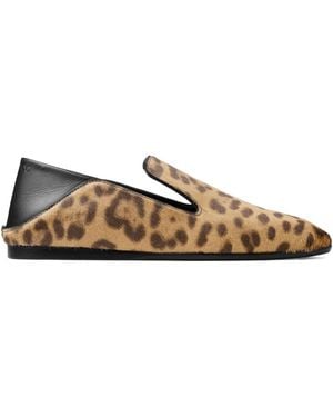 Jimmy Choo Eliot Leopard-Print Slippers - Brown