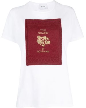 Barrie Logo-Patch Cotton T-Shirt - Red