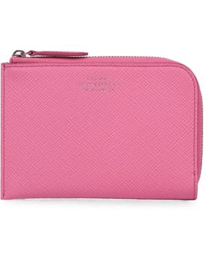 Smythson Small Zip-Up Wallet - Pink