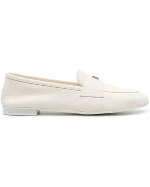 Casadei Antilope Leather Loafers - White