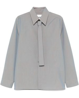 Jil Sander Tie-Detail Shirt - Gray