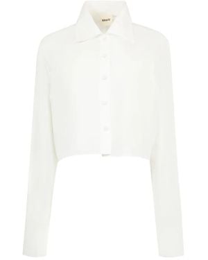 KHAITE Camicia Crop - Bianco