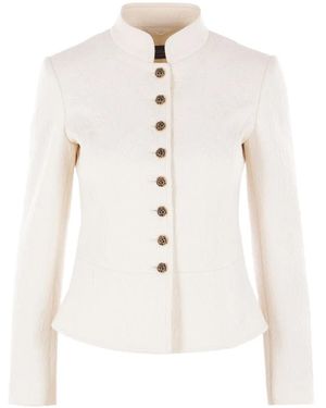Loro Piana Jewelled-Button Detail Jacket - White