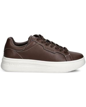 Guess Leather Trainers - Brown