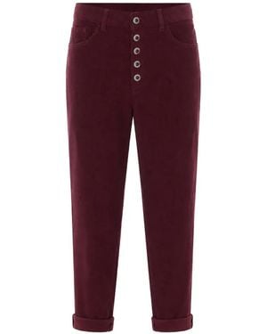 Dondup Corduroy Button-Front Pants - Purple