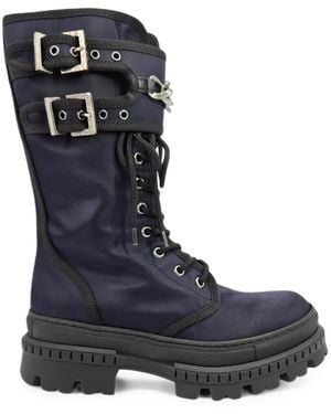 Madison Maison Buckled Chain-Detail Boots - Black