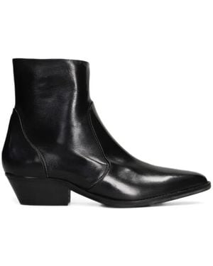 Julie Dee Pointed-Toe Ankle Boots - Black