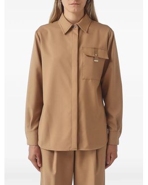 Herno Chest-Pocket Long-Sleeve Shirt - Brown