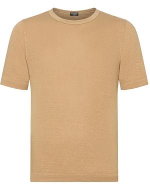 Franzese Collection Crew-Neck Short-Sleeves T-Shirt - Natural