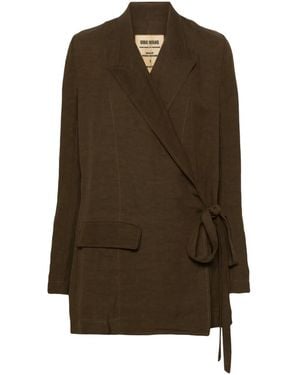 Uma Wang Khloe Wrap-Around Blazer - Brown
