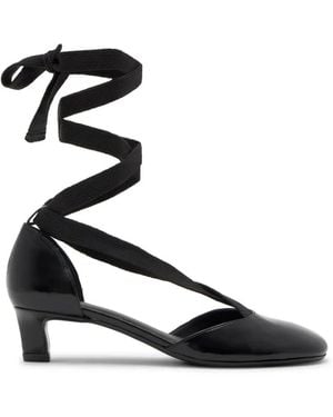 Castañer Aline Patent-Leather Pumps - Black