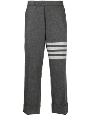 Thom Browne Low-Rise Drop-Crotch Tailored Trousers - Grey